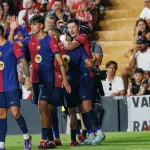 FC Barcelona Robert Lewandowski i drużyna