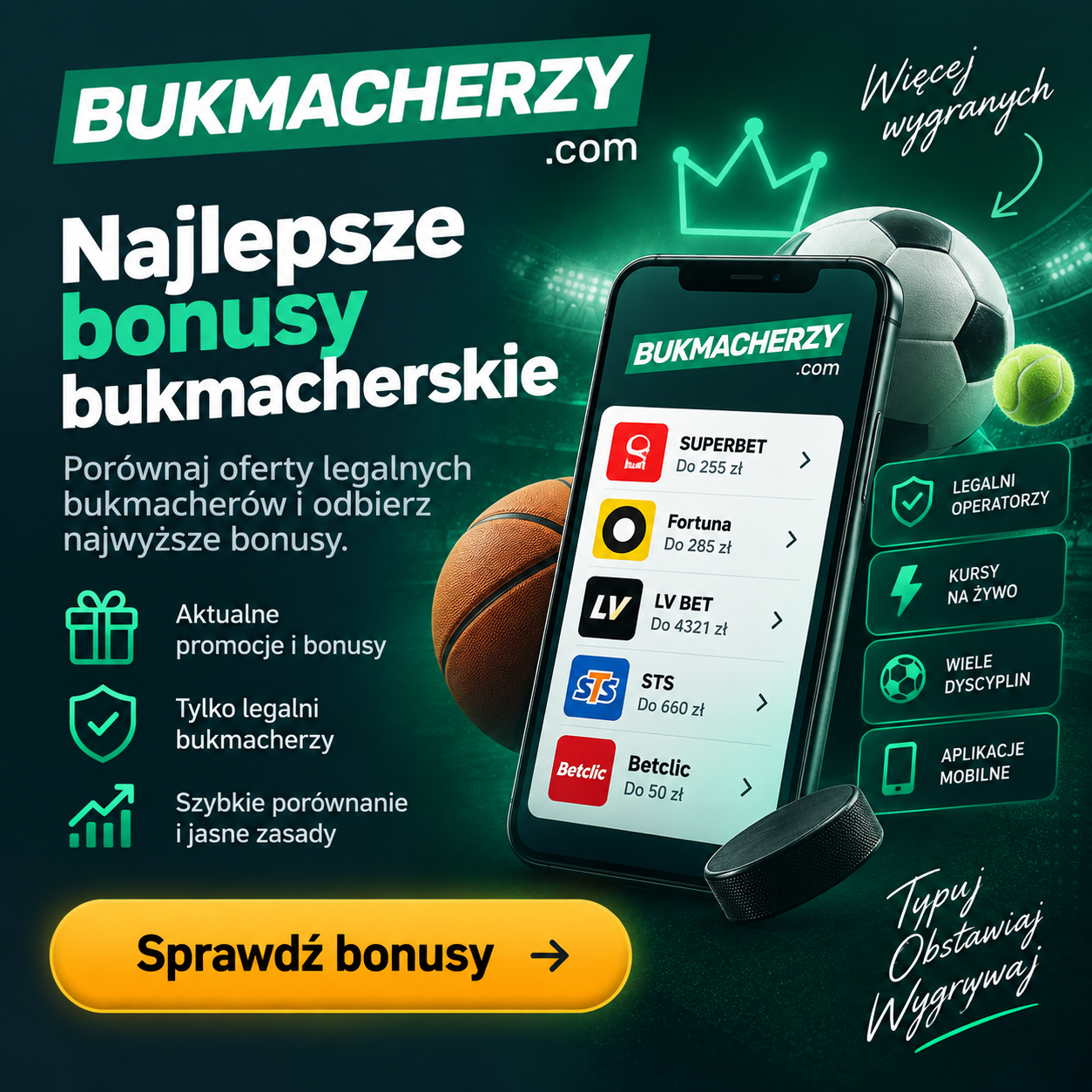 bonusy bukmacherskie